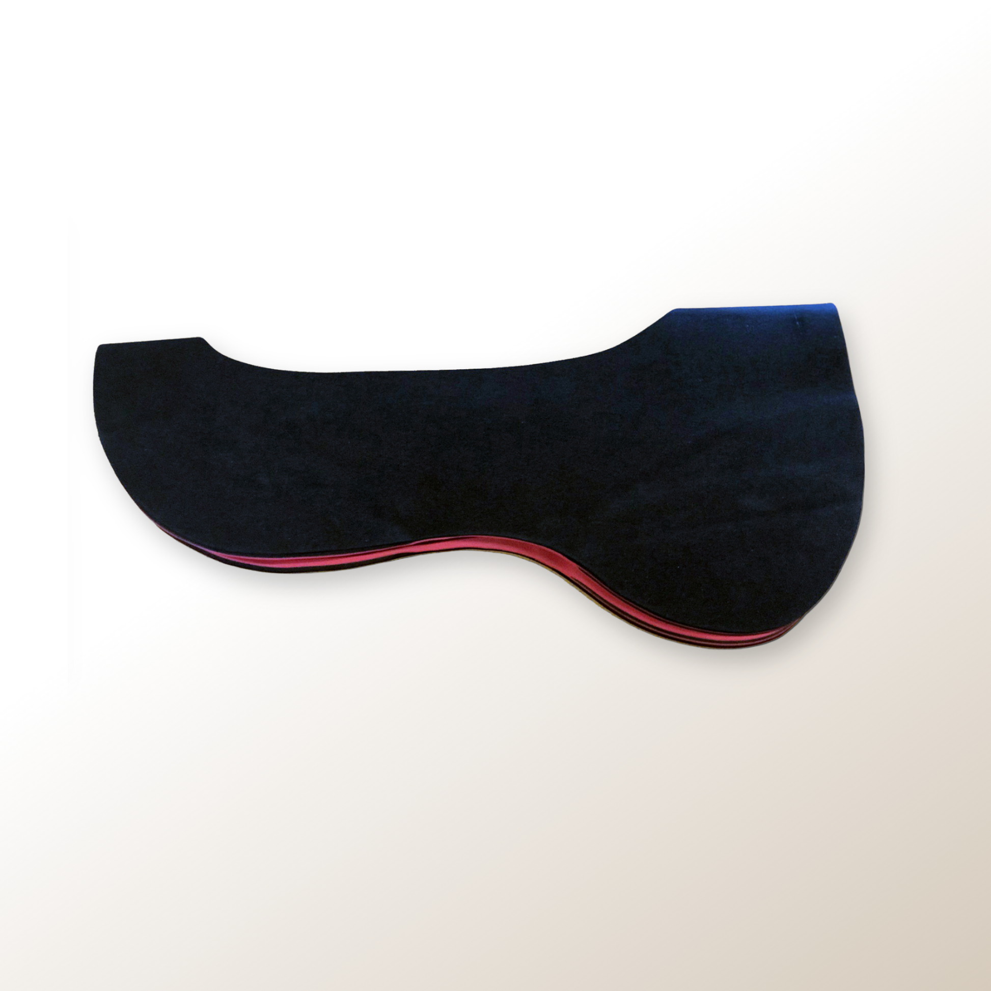 Black saddle pad with red trim