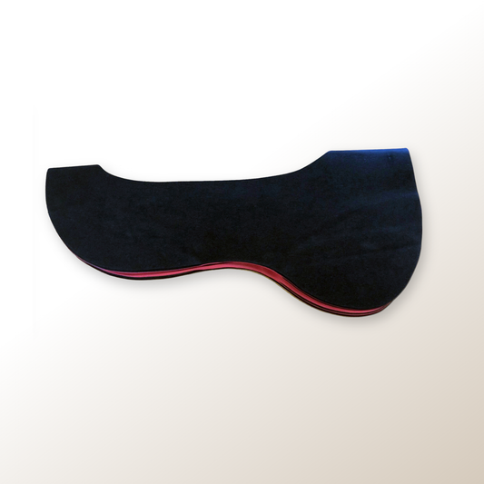 Black saddle pad with red trim